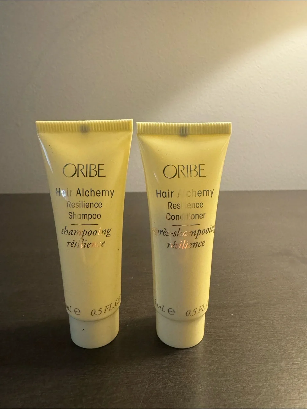 Oribe Hair Alchemy Resilience Shampoo & Conditioner Travel Set .5 oz 15 ml Each